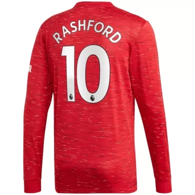 Lapset Jalkapallo Marcus Rashford #10 Kotipaita Punainen Pelipaita 2020/21 Lyhythihainen Paita