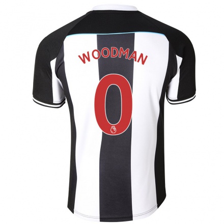 Miesten Jalkapallo Freddie Woodman #0 Valkoinen Musta Kotipaita 2021/22 Lyhythihainen Paita T-paita