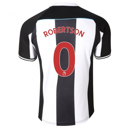 Miesten Jalkapallo Nathan Robertson #0 Valkoinen Musta Kotipaita 2021/22 Lyhythihainen Paita T-paita