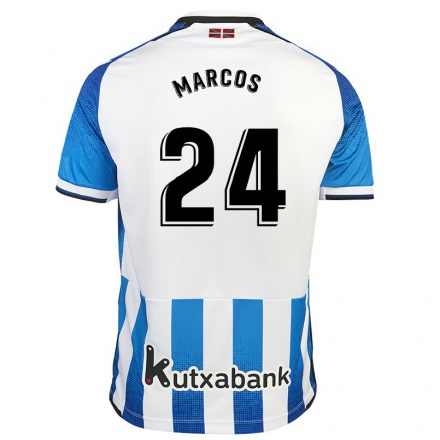 Miesten Jalkapallo Cecilia Marcos #24 Valkoinen Sininen Kotipaita 2021/22 Lyhythihainen Paita T-paita