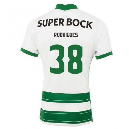 Miesten Jalkapallo Daniel Rodrigues #38 Valkoinen Vihreä Kotipaita 2021/22 Lyhythihainen Paita T-paita