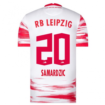 Miesten Jalkapallo Lazar Samardzic #20 Punainen Valkoinen Kotipaita 2021/22 Lyhythihainen Paita T-paita