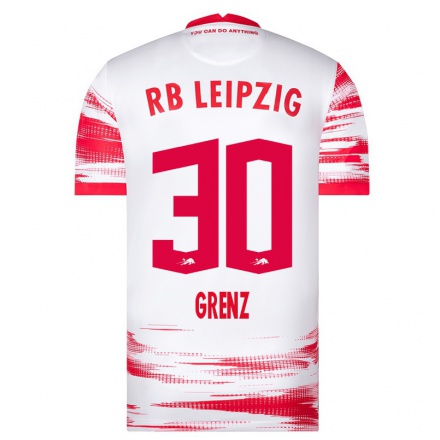 Miesten Jalkapallo Natalie Grenz #30 Punainen Valkoinen Kotipaita 2021/22 Lyhythihainen Paita T-paita