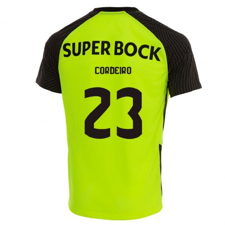 Miesten Jalkapallo Nadine Cordeiro #23 Vihreä Keltainen Vieraspaita 2021/22 Lyhythihainen Paita T-paita