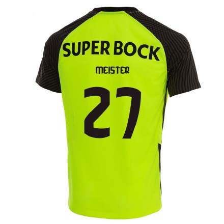Miesten Jalkapallo Wibke Meister #27 Vihreä Keltainen Vieraspaita 2021/22 Lyhythihainen Paita T-paita