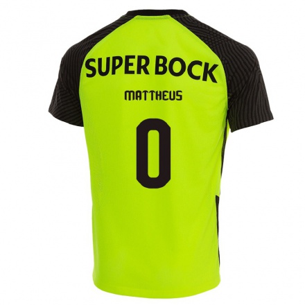 Miesten Jalkapallo Mattheus #0 Vihreä Keltainen Vieraspaita 2021/22 Lyhythihainen Paita T-paita