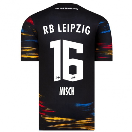 Miesten Jalkapallo Lea-sophie Misch #16 Musta Keltainen Vieraspaita 2021/22 Lyhythihainen Paita T-paita