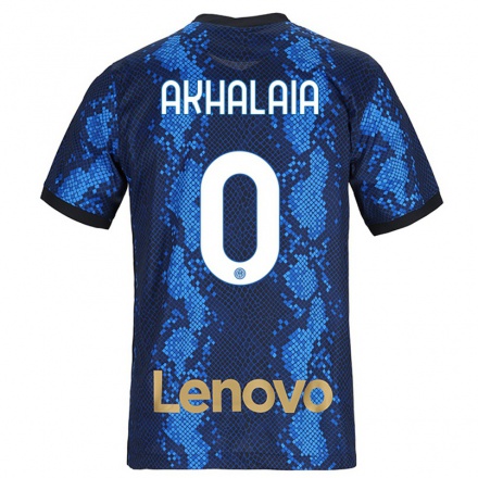 Miesten Jalkapallo Lado Akhalaia #0 Tummansininen Kotipaita 2021/22 Lyhythihainen Paita T-paita