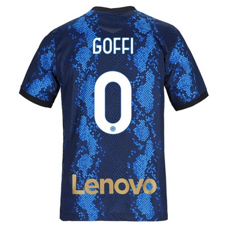 Miesten Jalkapallo Riccardo Goffi #0 Tummansininen Kotipaita 2021/22 Lyhythihainen Paita T-paita