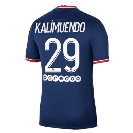 Miesten Jalkapallo Arnaud Kalimuendo #29 Tummansininen Kotipaita 2021/22 Lyhythihainen Paita T-paita