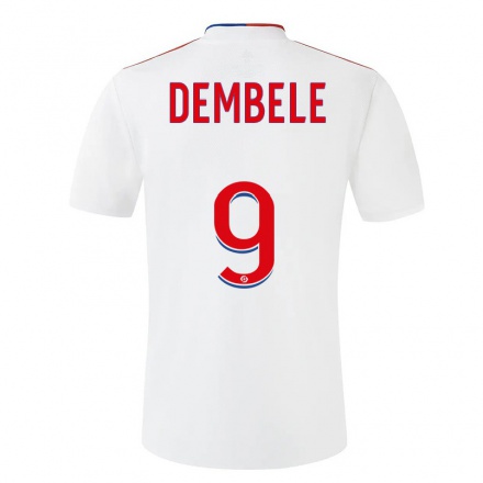 Miesten Jalkapallo Moussa Dembele #9 Valkoinen Kotipaita 2021/22 Lyhythihainen Paita T-paita