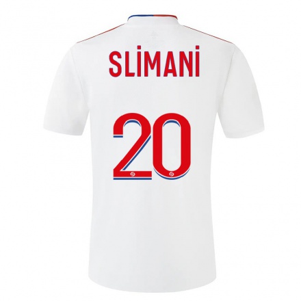 Miesten Jalkapallo Islam Slimani #20 Valkoinen Kotipaita 2021/22 Lyhythihainen Paita T-paita