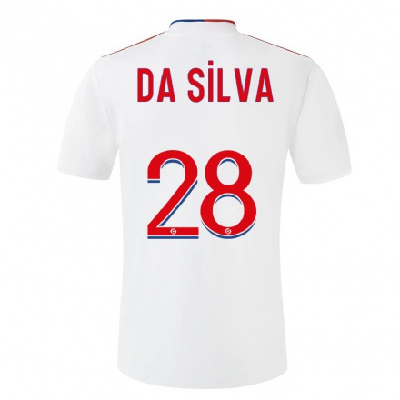 Miesten Jalkapallo Florent Da Silva #28 Valkoinen Kotipaita 2021/22 Lyhythihainen Paita T-paita