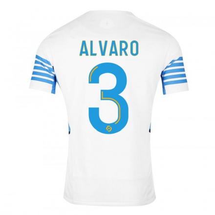 Miesten Jalkapallo Alvaro Gonzalez #3 Valkoinen Kotipaita 2021/22 Lyhythihainen Paita T-paita