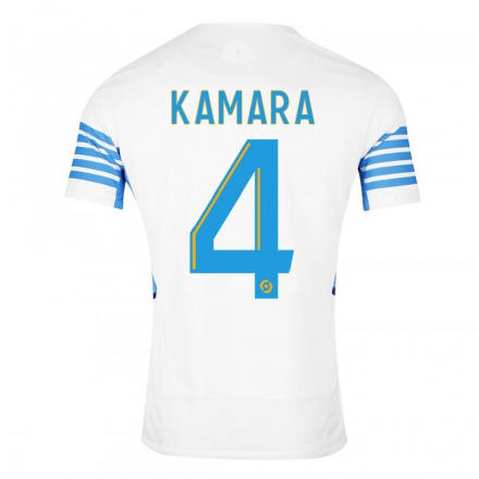 Miesten Jalkapallo Boubacar Kamara #4 Valkoinen Kotipaita 2021/22 Lyhythihainen Paita T-paita