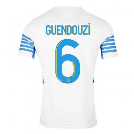 Miesten Jalkapallo Matteo Guendouzi #6 Valkoinen Kotipaita 2021/22 Lyhythihainen Paita T-paita
