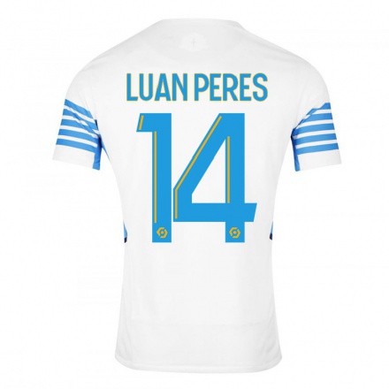 Miesten Jalkapallo Luan Peres #14 Valkoinen Kotipaita 2021/22 Lyhythihainen Paita T-paita