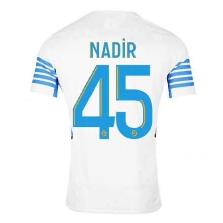 Miesten Jalkapallo Bilal Nadir #45 Valkoinen Kotipaita 2021/22 Lyhythihainen Paita T-paita