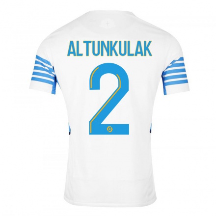 Miesten Jalkapallo Selen Altunkulak #2 Valkoinen Kotipaita 2021/22 Lyhythihainen Paita T-paita