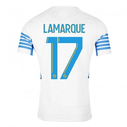 Miesten Jalkapallo Alais Lamarque #17 Valkoinen Kotipaita 2021/22 Lyhythihainen Paita T-paita
