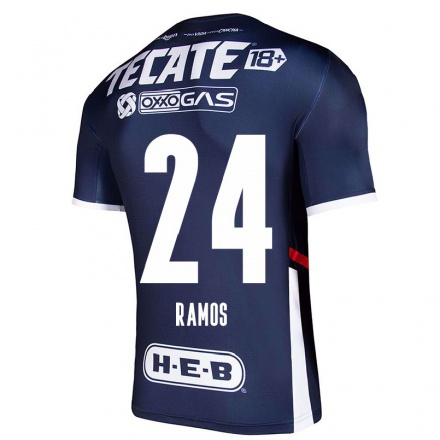 Miesten Jalkapallo Cesar Ramos #24 Laivastonsininen Kotipaita 2021/22 Lyhythihainen Paita T-paita