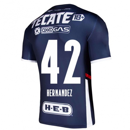 Miesten Jalkapallo Fernando Hernandez #42 Laivastonsininen Kotipaita 2021/22 Lyhythihainen Paita T-paita
