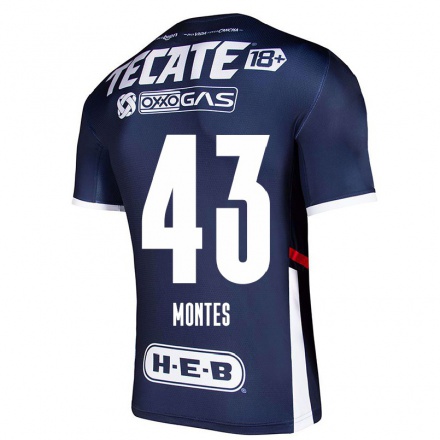 Miesten Jalkapallo Alan Montes #43 Laivastonsininen Kotipaita 2021/22 Lyhythihainen Paita T-paita