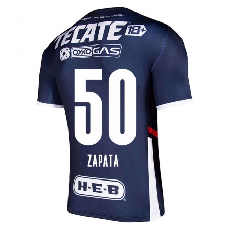 Miesten Jalkapallo Angel Zapata #50 Laivastonsininen Kotipaita 2021/22 Lyhythihainen Paita T-paita