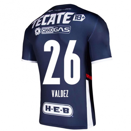 Miesten Jalkapallo Valeria Valdez #26 Laivastonsininen Kotipaita 2021/22 Lyhythihainen Paita T-paita