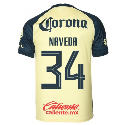 Miesten Jalkapallo Santiago Naveda #34 Keltainen Kotipaita 2021/22 Lyhythihainen Paita T-paita