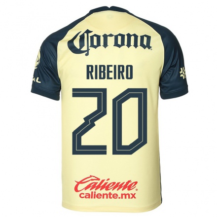 Miesten Jalkapallo Stephanie Ribeiro #20 Keltainen Kotipaita 2021/22 Lyhythihainen Paita T-paita