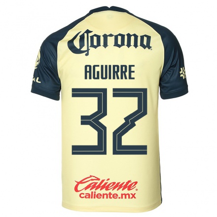 Miesten Jalkapallo Zoe Aguirre #32 Keltainen Kotipaita 2021/22 Lyhythihainen Paita T-paita