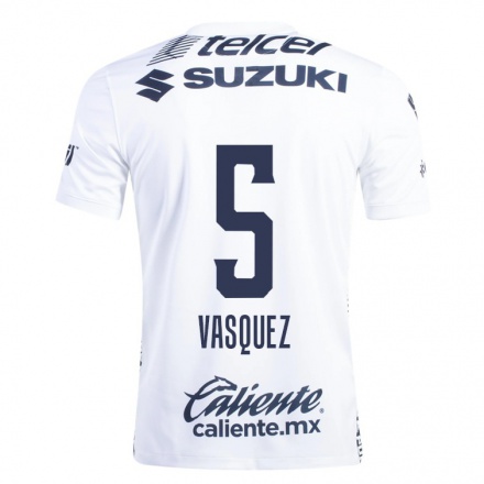 Miesten Jalkapallo Johan Vasquez #5 Valkoinen Kotipaita 2021/22 Lyhythihainen Paita T-paita