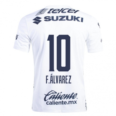 Miesten Jalkapallo Favio Alvarez #10 Valkoinen Kotipaita 2021/22 Lyhythihainen Paita T-paita