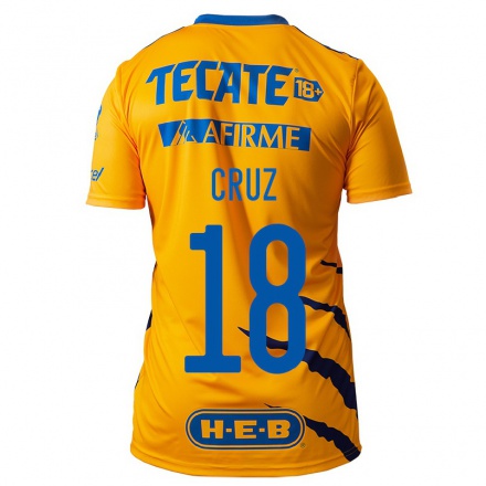 Miesten Jalkapallo Aldo Cruz #18 Keltainen Kotipaita 2021/22 Lyhythihainen Paita T-paita