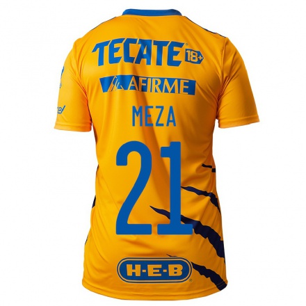 Miesten Jalkapallo Francisco Meza #21 Keltainen Kotipaita 2021/22 Lyhythihainen Paita T-paita