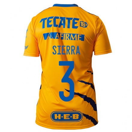 Miesten Jalkapallo Bianca Sierra #3 Keltainen Kotipaita 2021/22 Lyhythihainen Paita T-paita