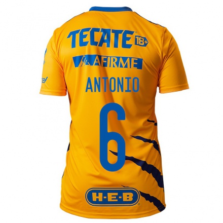 Miesten Jalkapallo Nancy Antonio #6 Keltainen Kotipaita 2021/22 Lyhythihainen Paita T-paita