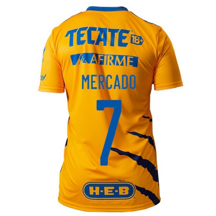 Miesten Jalkapallo Liliana Mercado #7 Keltainen Kotipaita 2021/22 Lyhythihainen Paita T-paita