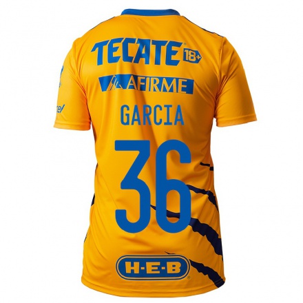 Miesten Jalkapallo Yenifer Garcia #36 Keltainen Kotipaita 2021/22 Lyhythihainen Paita T-paita