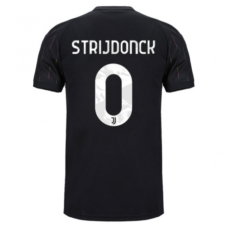 Miesten Jalkapallo Bayron Strijdonck #0 Musta Vieraspaita 2021/22 Lyhythihainen Paita T-paita