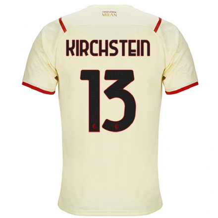 Miesten Jalkapallo Merle Kirchstein #13 Samppanja Vieraspaita 2021/22 Lyhythihainen Paita T-paita