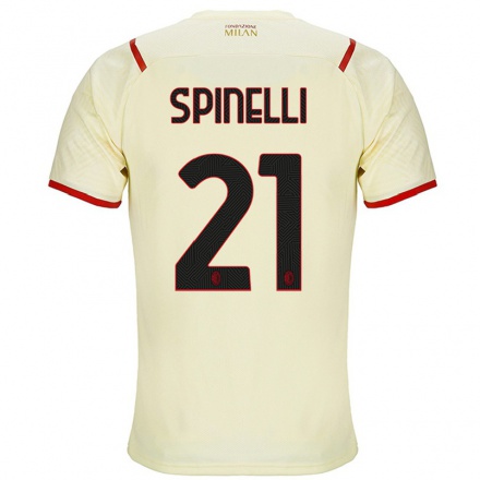 Miesten Jalkapallo Georgia Spinelli #21 Samppanja Vieraspaita 2021/22 Lyhythihainen Paita T-paita
