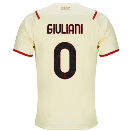 Miesten Jalkapallo Laura Giuliani #0 Samppanja Vieraspaita 2021/22 Lyhythihainen Paita T-paita