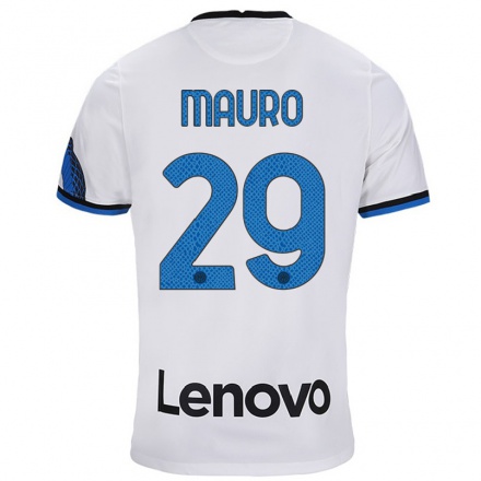 Miesten Jalkapallo Ilaria Mauro #29 Valkoinen Sininen Vieraspaita 2021/22 Lyhythihainen Paita T-paita