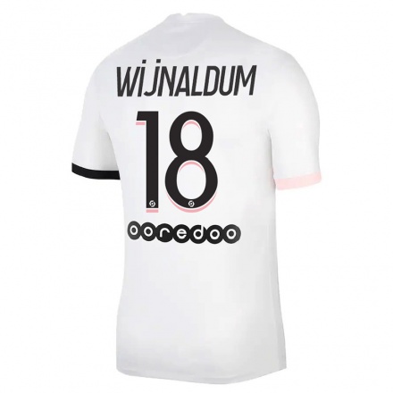 Miesten Jalkapallo Georginio Wijnaldum #18 Valkoinen Vaaleanpunainen Vieraspaita 2021/22 Lyhythihainen Paita T-paita