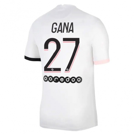 Miesten Jalkapallo Idrissa Gueye #27 Valkoinen Vaaleanpunainen Vieraspaita 2021/22 Lyhythihainen Paita T-paita
