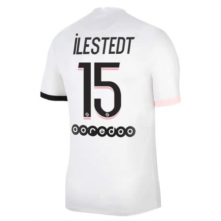 Miesten Jalkapallo Amanda Ilestedt #15 Valkoinen Vaaleanpunainen Vieraspaita 2021/22 Lyhythihainen Paita T-paita