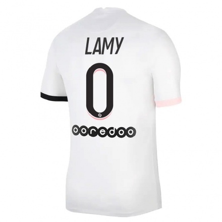 Miesten Jalkapallo Hugo Lamy #0 Valkoinen Vaaleanpunainen Vieraspaita 2021/22 Lyhythihainen Paita T-paita