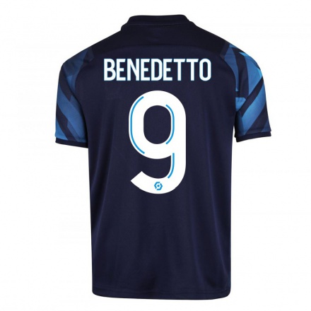 Miesten Jalkapallo Dario Benedetto #9 Tummansininen Vieraspaita 2021/22 Lyhythihainen Paita T-paita